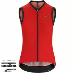Dame Uden ærmer Assos UMA GT NS Jersey - Rød - Cykelstellet