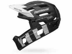 Dame Cykelhjelme Bell Super Air R Spherical Fullface Hjelm, Matte Black/White, M/55-59cm - Cykelstellet