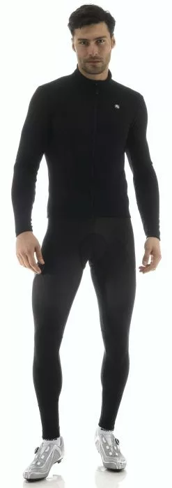 Lange ærmer Giordana Langærmet Jersey Fusion - Sort - Cykelstellet