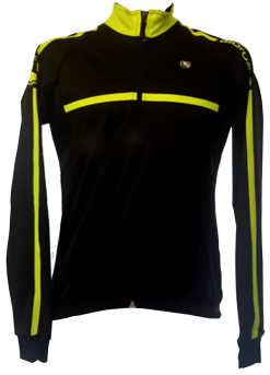 Lange ærmer Giordana Langærmet Jersey Fusion WINDPROOF - Sort/Fluo - Cykelstellet