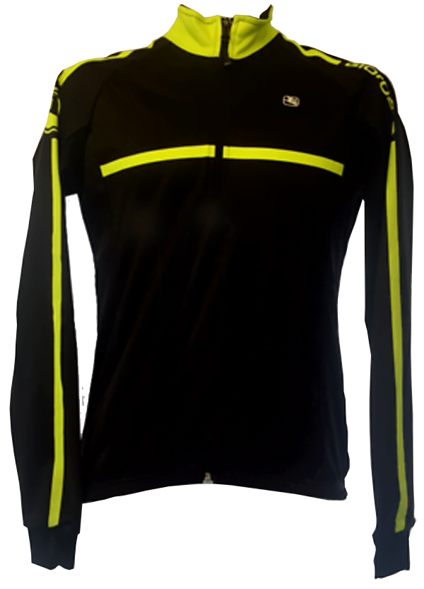 Lange ærmer Giordana Langærmet Jersey Fusion WINDPROOF - Sort/Fluo - Cykelstellet 1 Lange ærmer Giordana Langærmet Jersey Fusion WINDPROOF - Sort/Fluo - Cykelstellet