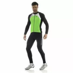 Lange ærmer Giordana Langærmet Jersey Silverline - Grøn - Cykelstellet