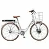 Dame Elcykel Mustang Augusta Electric 28" Elcykel Med 7 Gear - Pearl White - Cykelstellet