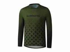 Shimano Myoko - Cykeltrøje MTB Med Lange ærmer - Kahki - Str. XL - Cykelstellet